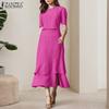 Women Short Sleeve Blouse and Fishtail Skirts Summer Two Piece Suit Sets
