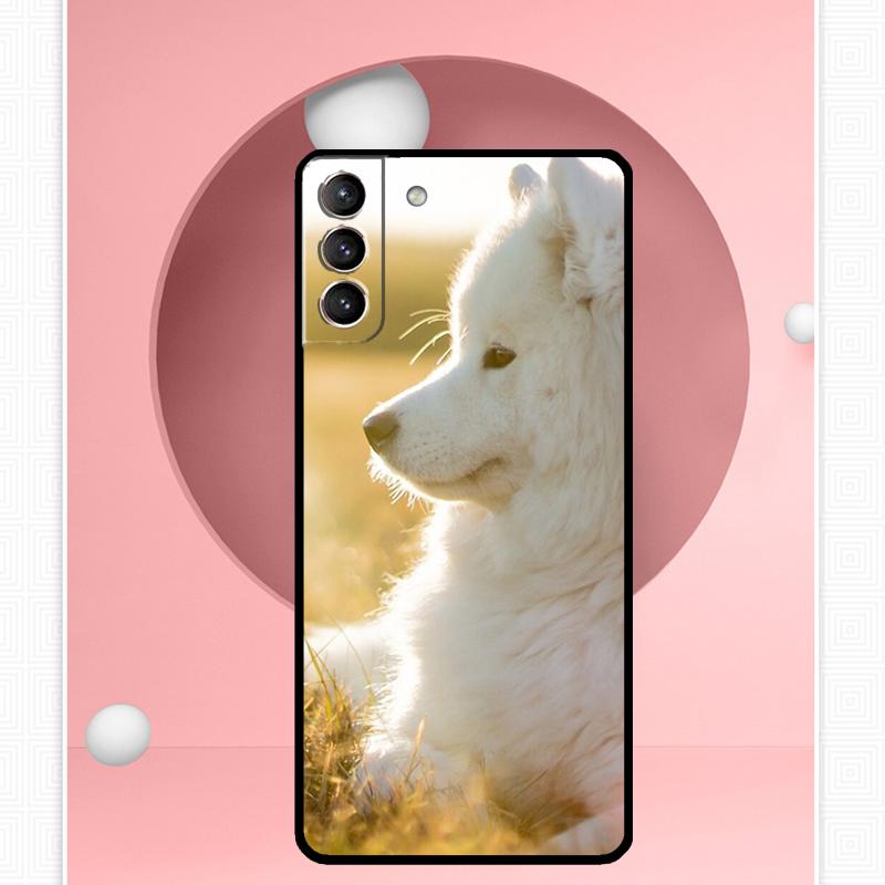 Чехол с щенком самоеда для Samsung Galaxy S25 Ultra S21 S22 S23 S24 Ultra S9 S10 S20 Plus S25 FE Чехол Funda