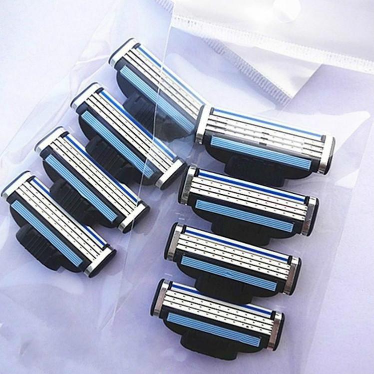 New 8PCS Mache 3 Cartridges Manual Razor Blades Shaving Three-layer Razor Blades