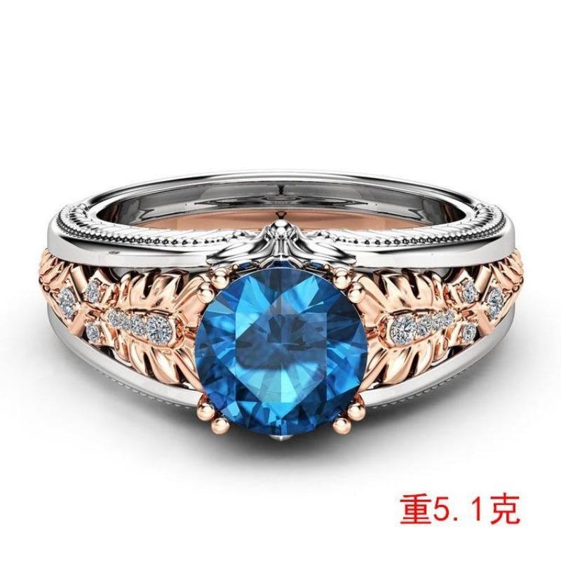 Accessories Women'S Small Flower Sapphire Diamond Ring