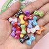 20pcs DIY Beading Material for Bracelet Small Bow Beads Dazzle Acrylic Key Chain Making Pendant Necklace Fashion