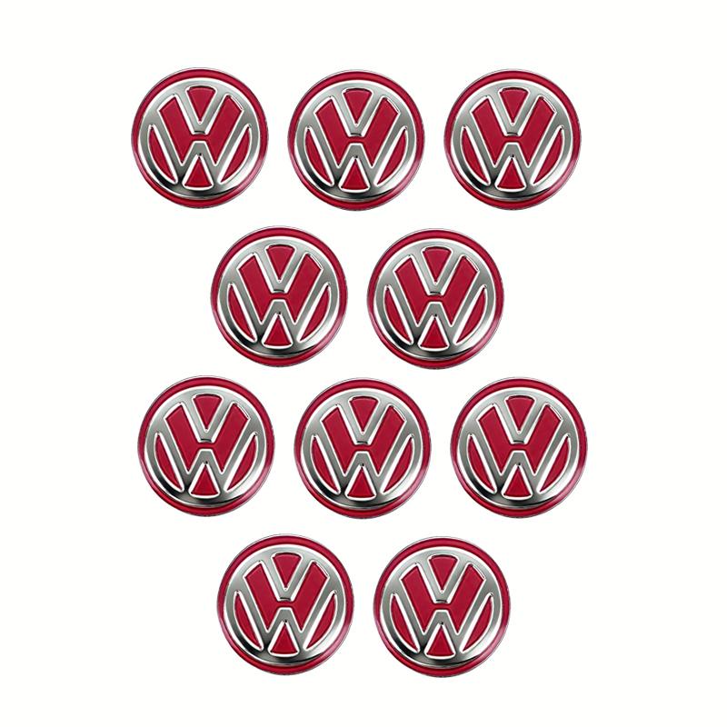 Car Sticker Hub Caps 5/10Pcs 14mm Car Key Emblem Stickers Auto Control Key Logo Decals For Volkswagen VW Golf Tiguan Jetta Trans