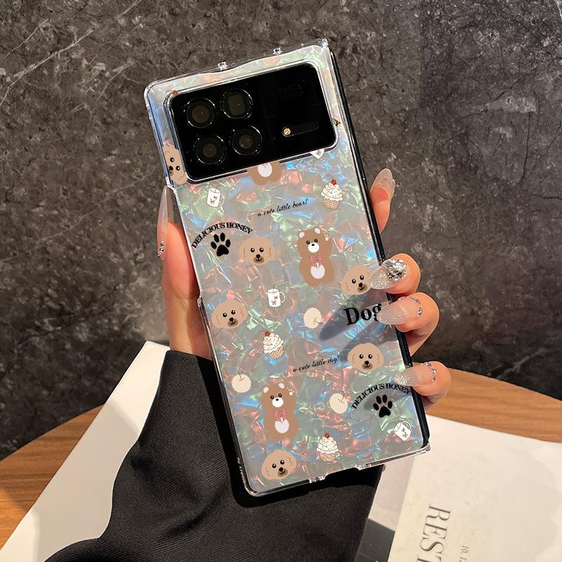 Cake bear puppy is suitable for Xiaomi mixfold1 mobile phone case transparent cartoon folding screen mixfold1 ultra-thin all-inclusive protective
