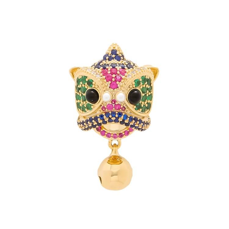 Брошь «Львиный колокольчик»: Унисекс ретро-булавка для корсажа с пряжкой для воротника в национальном стиле