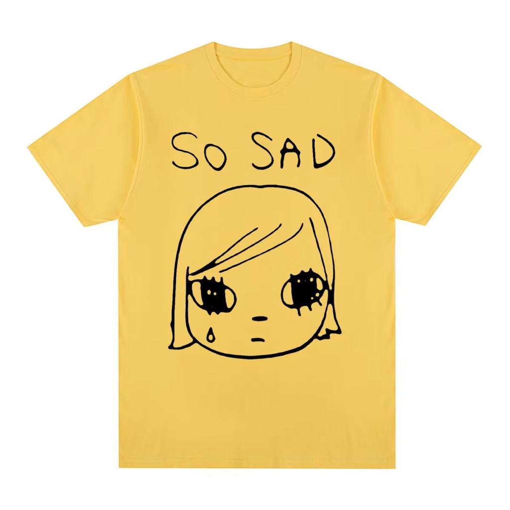 Yoshitomo Nara Sad Vintage Tshirt Unisex and Women Summer Cotton Clothing Casual Fashion Short Sleeved Tee Streetwear Unisex