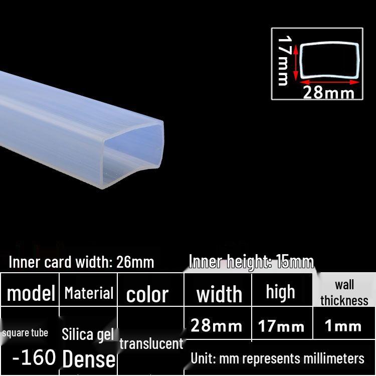 High-Temperature Resistant Silicone Square Tubing: Durable, Customizable, Aging-Resistant Rubber Sheath and Hollow Sealing Strip.