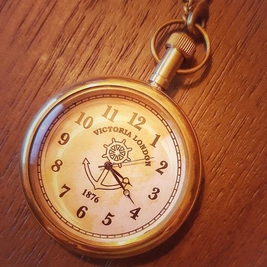 Стильные карманные часы Victorian Brass watch London Steampunk Chain Рождественский подарок