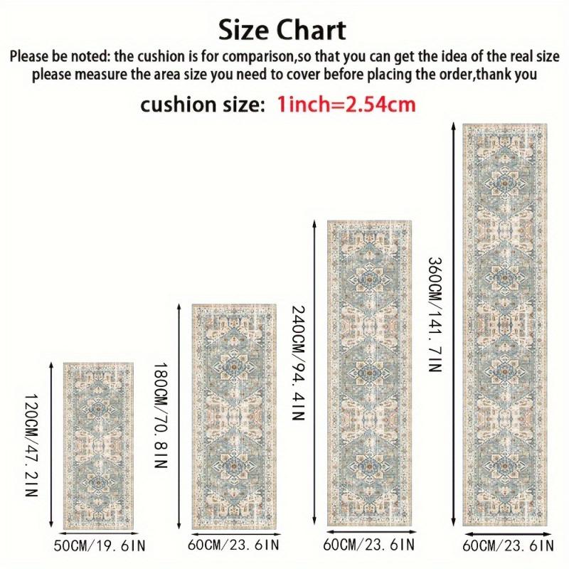 Bohemian Runner Rug Soft and Comfortable Hallway Balcony Mat Vintage Kitchen Bedroom Long Decor Rug