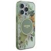 Guess Guhmp16Lhfwbdcen Iphone 16 Pro 6.3 Zielony/Green Hardcase Iml Flower & Tonal Circle Magsafe
