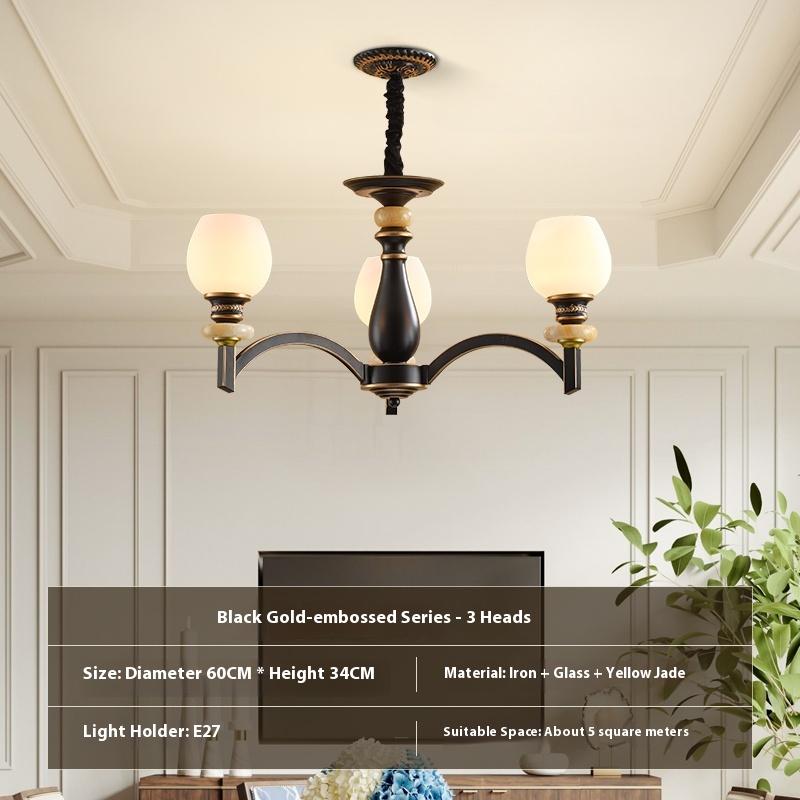 Modern and Simple Chandelier, Ceramic Dining Room Light Study and Bedroom Lamp