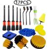 Набор из 17 щеток для чистки автомобиля для интерьера, колес и труднодоступных мест - Европейский и Американский стиль