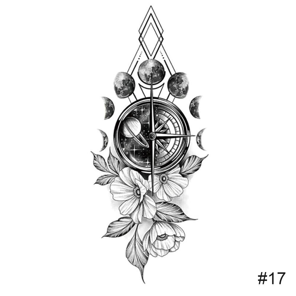 Маленькие свежие черные татуировки наклейки водонепроницаемые долговечные татуировки наклейки боди-арт татуировки для женщин мужчин