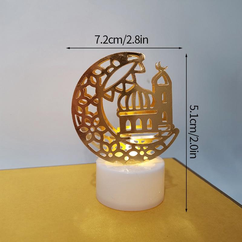 Ид Рамадан свеча светодиодный ночник Ид мусульманская вечеринка Декор аксессуары мусульманский фестиваль вечеринка декор Луна лампа Рамадан Декор