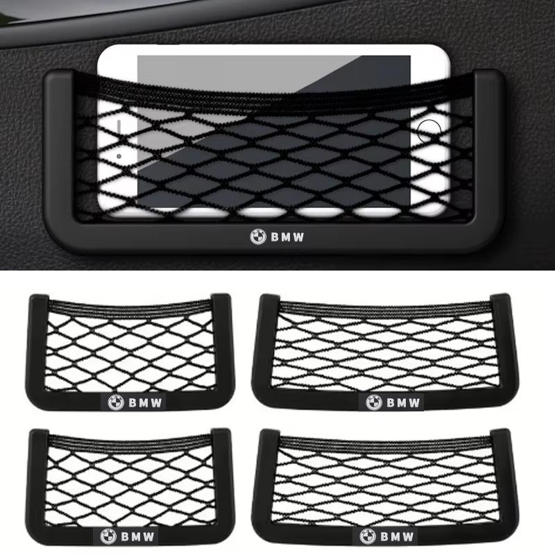 KYLZ4 Car Storage Net Bag Phone Holder Pocket Organizer For BMW Performance M E46 E90 E60 F30 F10 E36 G20 E92 X2 X5 Accessories M1 M2
