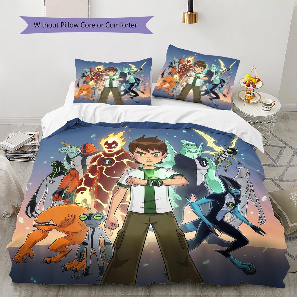 Ben Pattern Bedding Quilt Set Home Decoration Gift (1 * duvet cover + 2 * pillowcase without core)