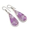 Серьги из стерлингового серебра 925 пробы с натуральным шевронным аметистом 1,89 дюйма e2a23