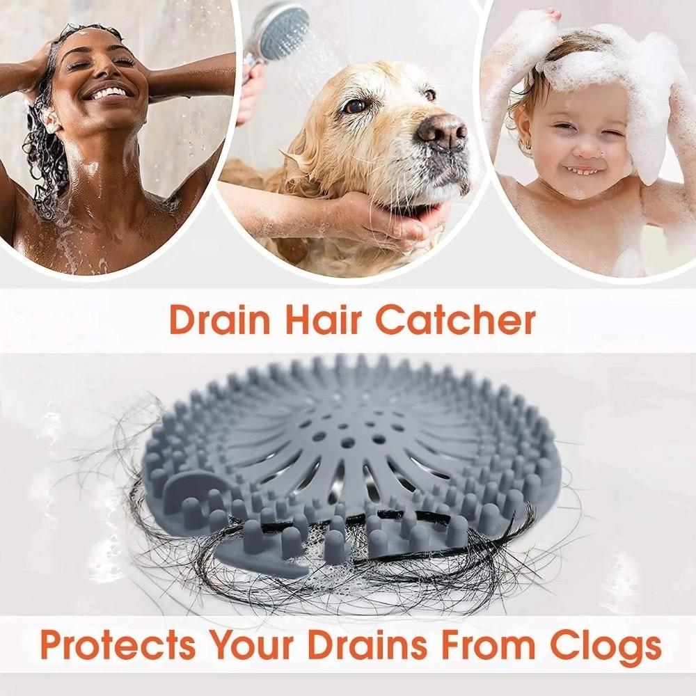 Easy Clean Hair Catcher Shower Drain Silicone Floor Drain Cover Bathroom Accessory