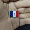 2,5*1,5 см Бесплатная брошь с гербом Франции Лотарингского креста, ниша, высококачественный цинковый сплав, литой под давлением ПВХ с покрытием, значок, медаль