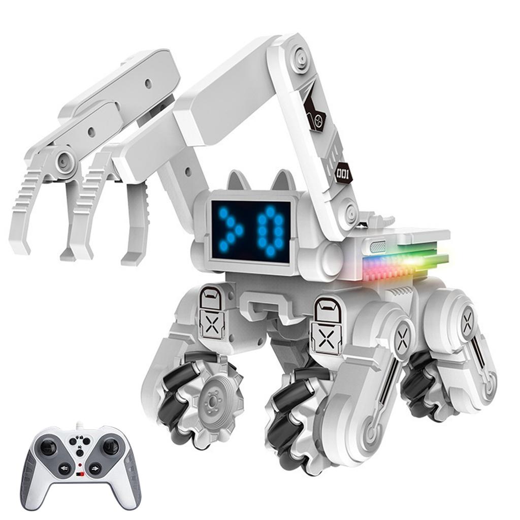 Robot Toy for Kids, 2.4G Remote Control Car Toys with LED Light LCD Screen and Music for Boys