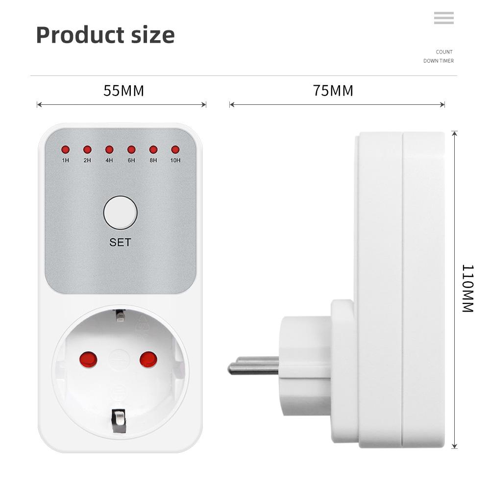 Electronic Digital Timer Switch Socket Kitchen Timer Outlet Programmable Timing Socket Control 220V EU US UK AU Plug3