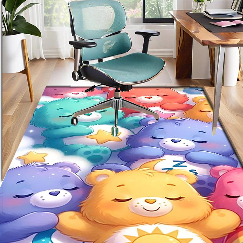 Care Bears Pattern Rug, Indoor/Outdoor Mat, for Picnic, Gameroom, Bedroom, Office, Living Room, Home Decor Carpet, Birthday Gift