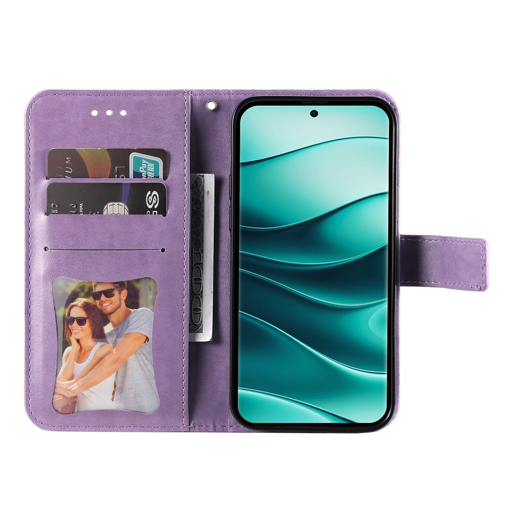 Для Xiaomi Redmi Note 14 Pro+ 5G/Note 14 Pro 5G/Poco X7 5G Чехол с цветочным узором из ПУ кожи Чехол для телефона