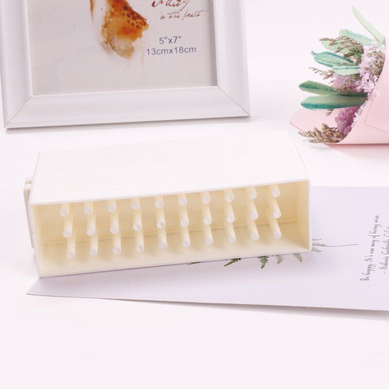 Ящик для хранения сверл для ногтей с 30 отверстиями, шлифовальный органайзер для ногтей, маникюрный инструмент