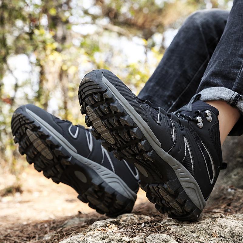 Мужская походная обувь 39–46, уличная походная обувь для приключений, походная обувь с высоким берцем, зимняя обувь, износостойкие зимние ботинки