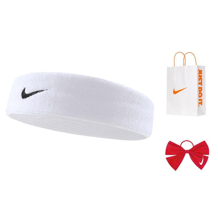 Nike Спортивная повязка на голову Nike Swoosh, одинарная упаковка, унисекс, белая, AC2285-101