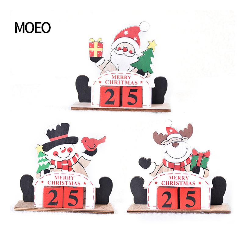 Christmas, Painted, Wooden, Creative DIY, Christmas Calendar Ornaments, Assembled Gifts, Christmas Decoration Ornaments