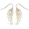 [N5323] - Gold Plated 'Angel Wings' Earrings - 30x9 Mm