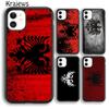 Чехол для телефона Krajews с албанским флагом Eagle Banner для iPhone 14 5S 6S 7 8 plus X XR XS 11 12 13 pro max Samsung S21 S22 ultra
