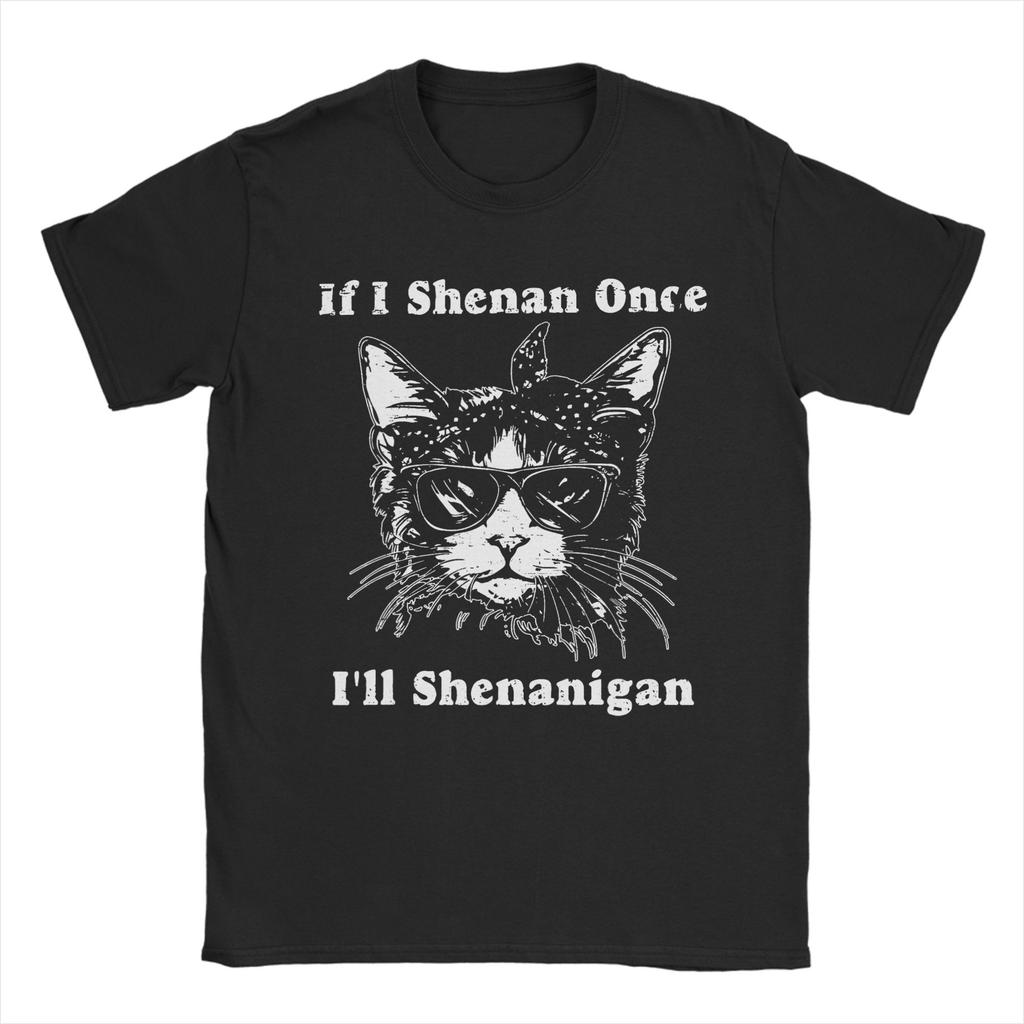 Unisexs TShirt If I Shenan Once Ill Shenanigan Raccoon St Patricks Day Vintage Pure Cotton Tee Shirt Short Sleeve T Shirts Gift