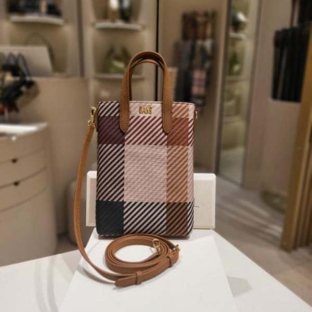 Daks Brown House Check Mini Crossbody Bag Dcwa4f501w2