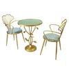 French Balcony Outdoor Wrought Iron Table and Chairs Set for Small Courtyards - Garden Dining Set.