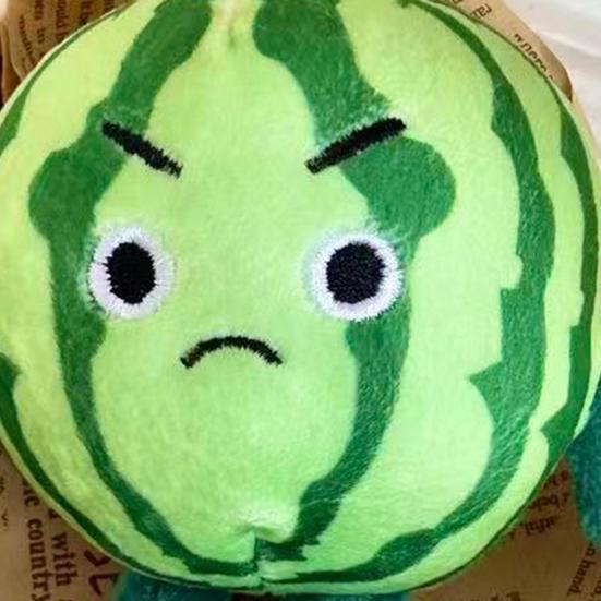 Плюшевый брелок Арбуз Милая мягкая игрушка на фруктовую тематику со смешными мордочками Милая сумка