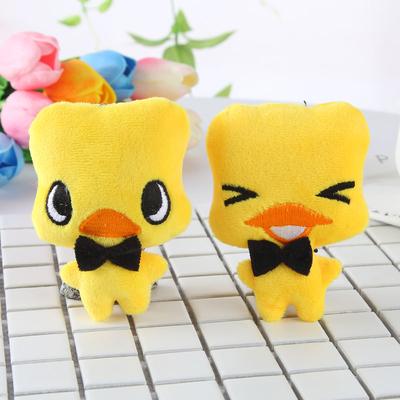 Мини-игрушки с галстуком-бабочкой, маленькая утка, плюшевая игрушка для ребенка, мультяшная кукла-симуляция, маленькая подвеска