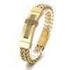 Hip -Hop Style Bracelet Rock Vacuum Electroplating Curved Brand Braided Front And Back Chain Trendy Men 'S Bracelet 