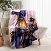1pc Blanket JoJo's Bizarre Adventure Print Design, Lightweight Blanket for Sofa, Bed- Soft &Warm, Gift for All Seasons like Christmas, Halloween