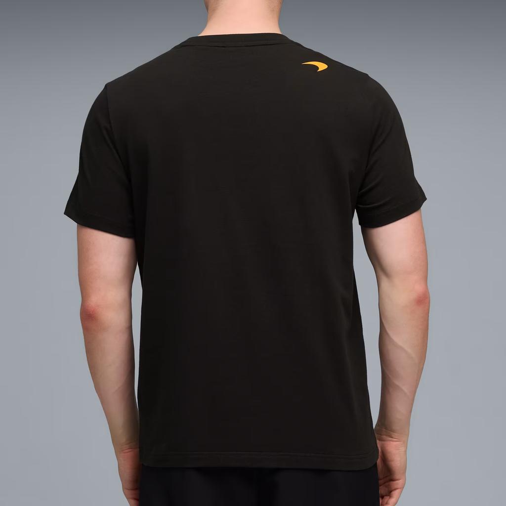 Puma X McLaren Норрис Круглый вырез Вязаная футболка с коротким рукавом Мужские Топы 637451-01