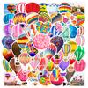 50Pcs/Set Graffiti Sticker Waterproof Phone Mark Left Air Tear-Resistant Hot Self-Adhesive Balloon Cartoon Case Handbook Decal