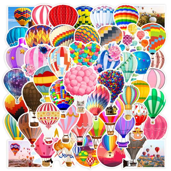 50Pcs/Set Graffiti Sticker Waterproof Phone Mark Left Air Tear-Resistant Hot Self-Adhesive Balloon Cartoon Case Handbook Decal