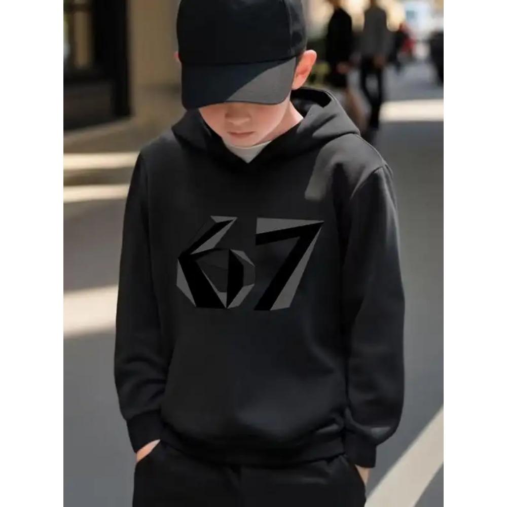 Spring Autumn Men's Hoodies 67 Six Seven Print Hoodie Casual Sweatshirts Pullovers Streetwear Women Clothing