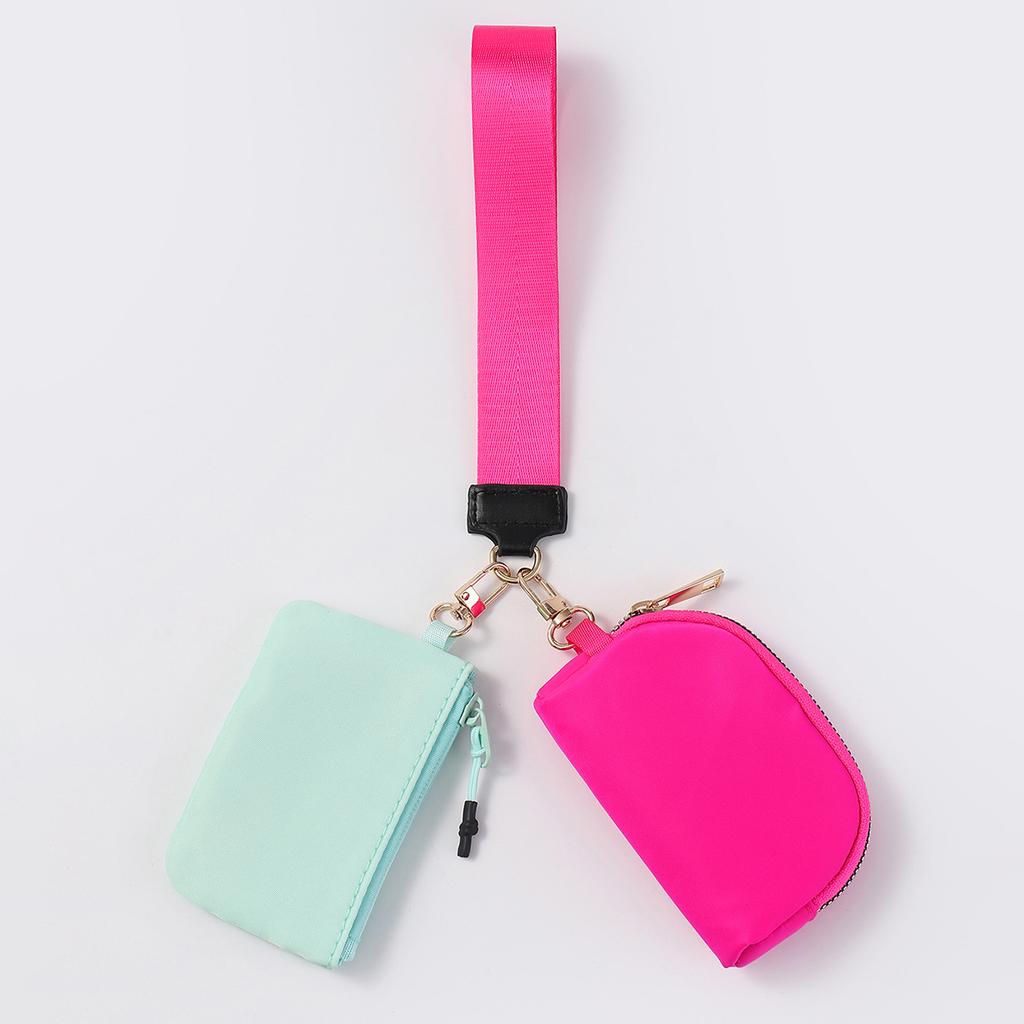 Такая же сумка на запястье, портативная мини-модная, подходящая по цвету, сумка для смены цвета, нейлоновая водонепроницаемая сумка для хранения ключей