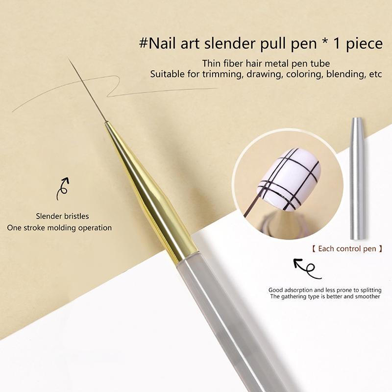 Кисти для дизайна ногтей, лайнеры, кисть для геля, очень тонкая кисть для рисования лаком для ногтей, кисть для рисования дизайна ногтей
