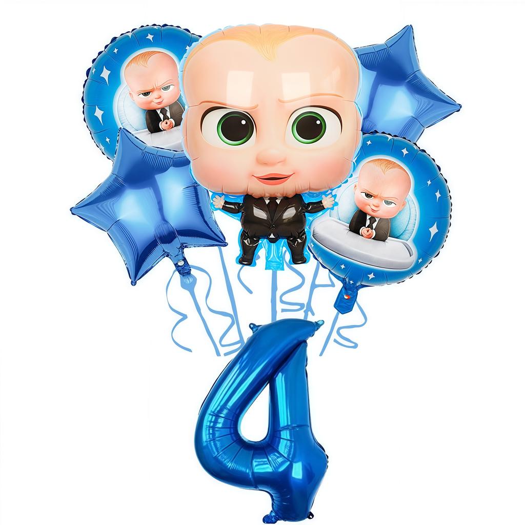 Bossed Baby Theme Birthday Party Decoration Newborn 1St Tableware Set Plate Cup Balloons For Kids Baby Shower Party Faovrs Gifts