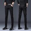 Pure Black Men'S Slim Fit Jeans, Tight Fitting Casual Men'S Pants