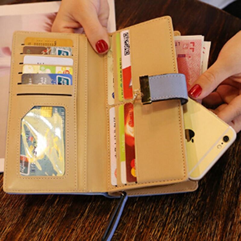 Женский кошелек с листовыми орехами и длинной застежкой-молнией с пряжкой для отдыха, ручная сумка с денежной картой