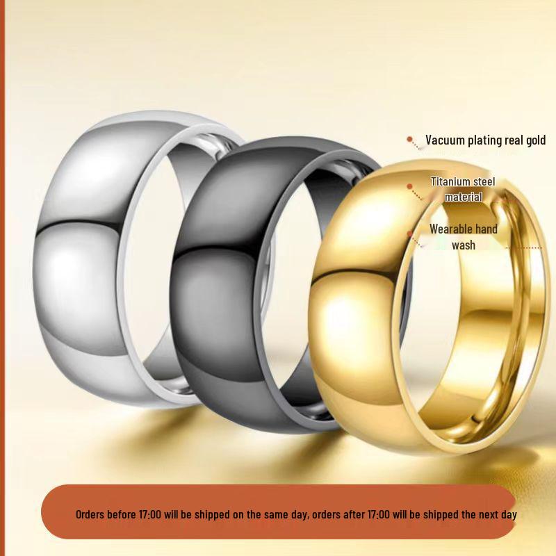 Кольцо из нержавеющей стали класса люкс для женщин - Не тускнеющее, французский дизайн с титановым покрытием.
