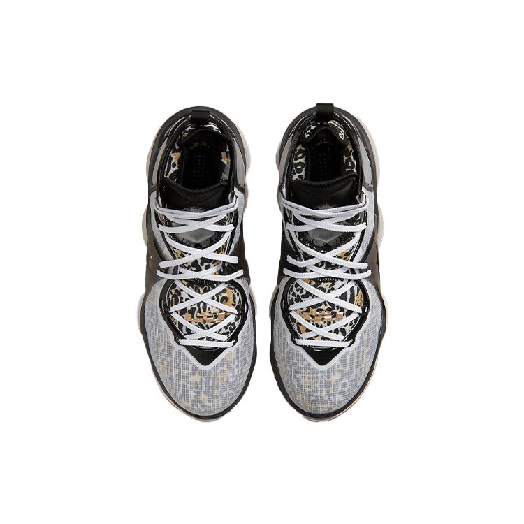 Nike Кроссовки унисекс LeBron 19 EP Leopard Белый металлик-золотой Черный DC9340-100